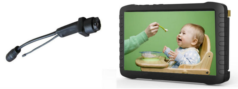 90deg Wireless Pinhole Mini Cameras + 5inch Screen 5.8GHz Wireless DVR Monitor Receiver